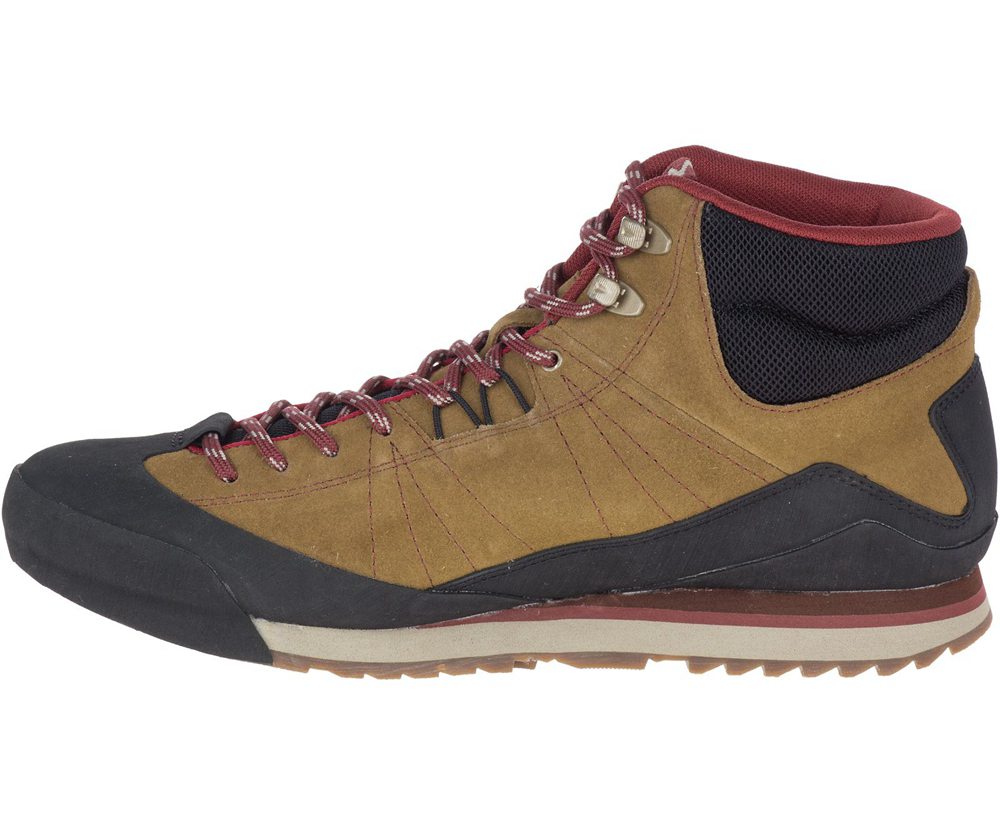 Merrell Boots Brown/Black - Catalyst Mid Suede Waterproof - Mens 02IOCKVRP